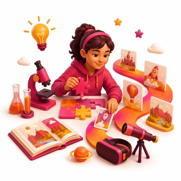 Interactive learning that combines play, experimentation and storytelling